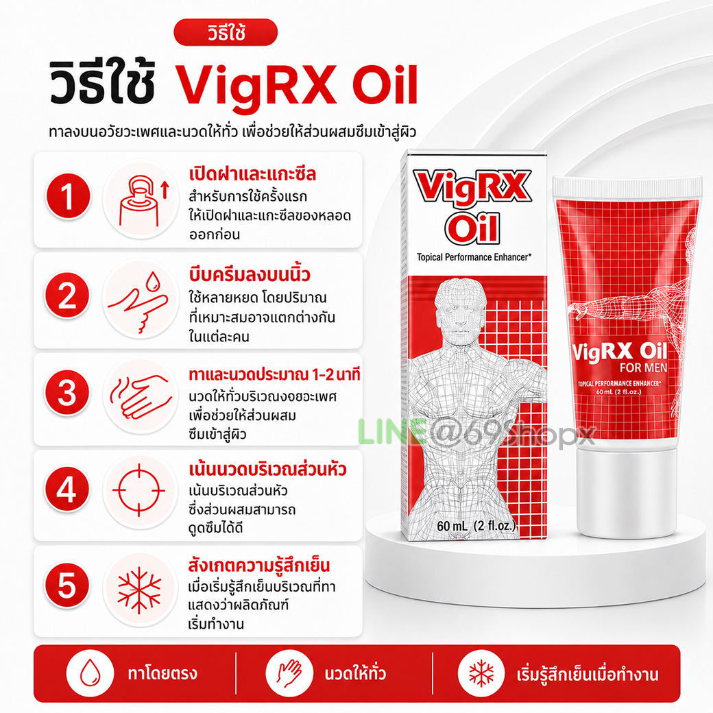 วิธีใช้ VigRX Oil แบบทีละขั้นตอน