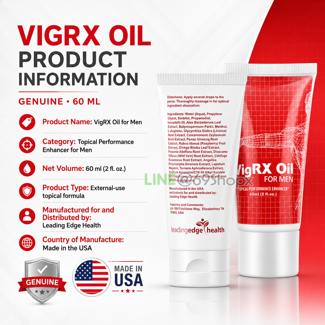 Genuine VigRX Oil product facts 60 ml
