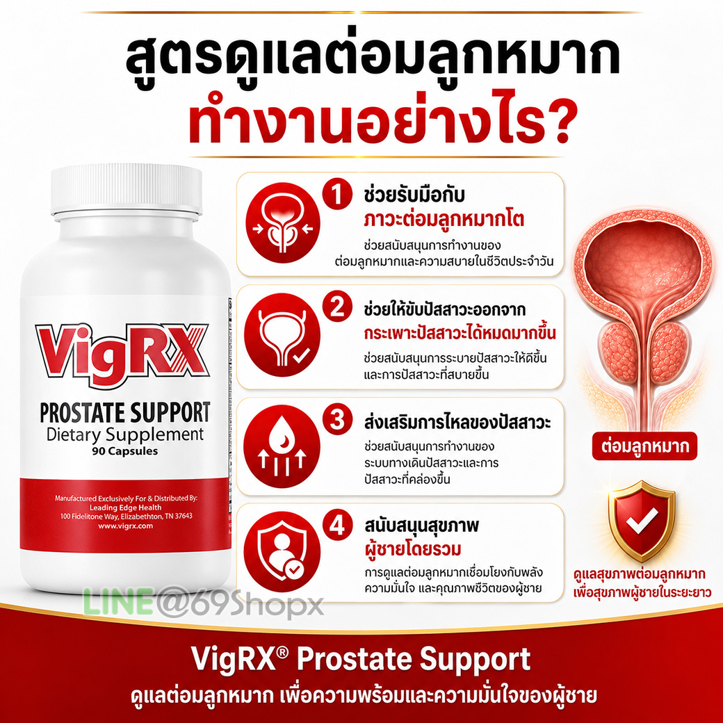 สูตร VigRX Prostate Support ทำงานอย่างไรเพื่อดูแลต่อมลูกหมากและระบบทางเดินปัสสาวะ